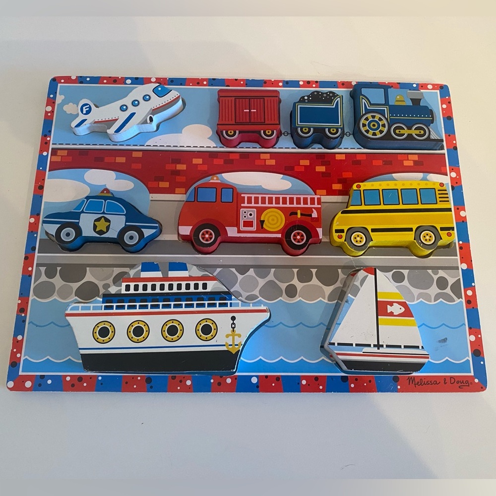 Melissa & Doug Wooden Vehicle Puzzle